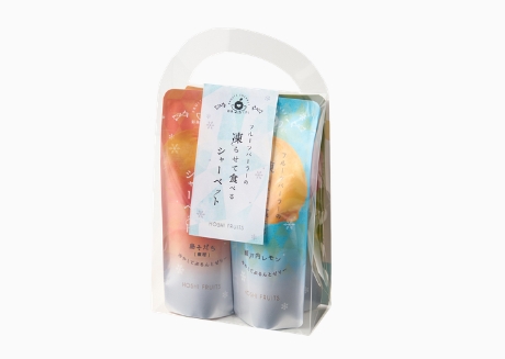 ホシフルーツの出産内祝い・お返し_フルーツパーラーの凍らせて食べるシャーベット 彩果しずく 4袋