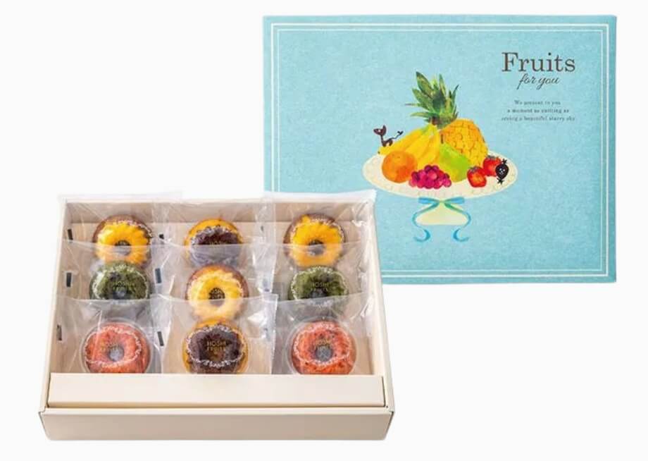 結婚祝いのお返し・内祝いにおしゃれなお菓子・旬のフルーツ_ホシフルーツ_果実のミニョン・ド・クグロフ 9個