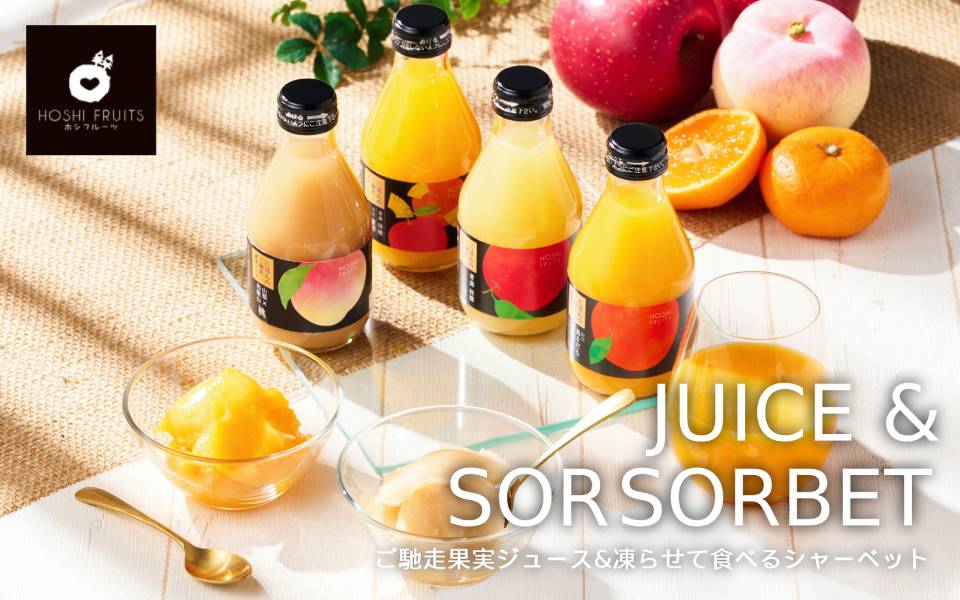 ご馳走果実ジュース＆凍らせて食べるシャーベット