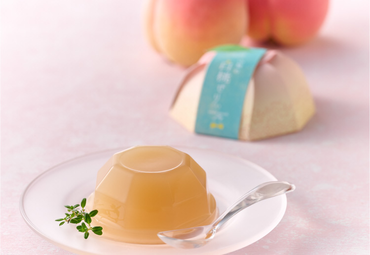 ホシフルーツのまるで生のモモのような味わいを追求したゼリー
