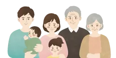 親族のイラスト画像