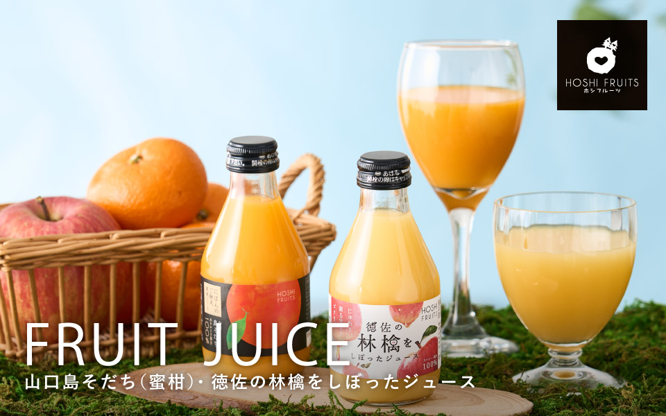 ホシフルーツ 山口島そだち・徳佐林檎のジュース６本