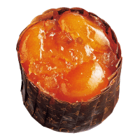 オレンジがのったカップケーキ