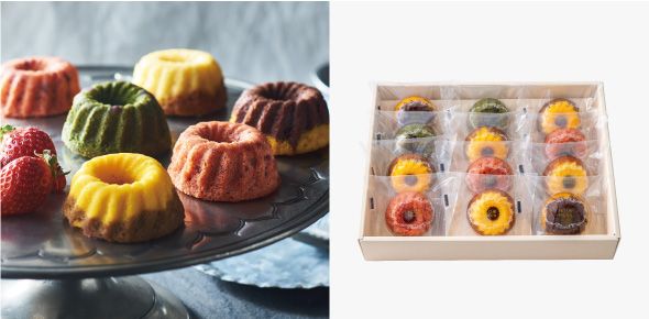 結婚祝いのお返し・内祝いにおしゃれなお菓子・旬のフルーツ_ホシフルーツ_ホシフルーツ 果実のミニョン・ド・クグロフ12個