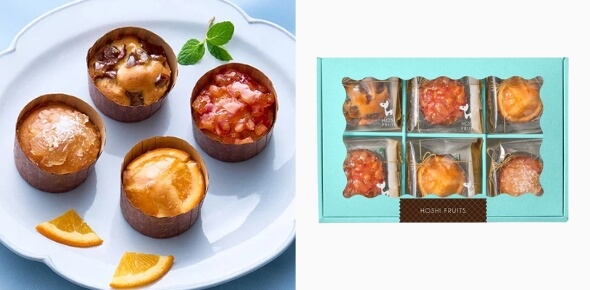 結婚祝いのお返し・内祝いにおしゃれなお菓子・旬のフルーツ_ホシフルーツ_煌めき果実のカップケーキ 6個