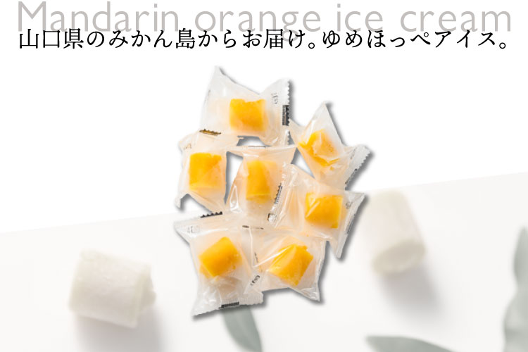 山口県のみかん島からお届け。ゆめほっぺアイス。