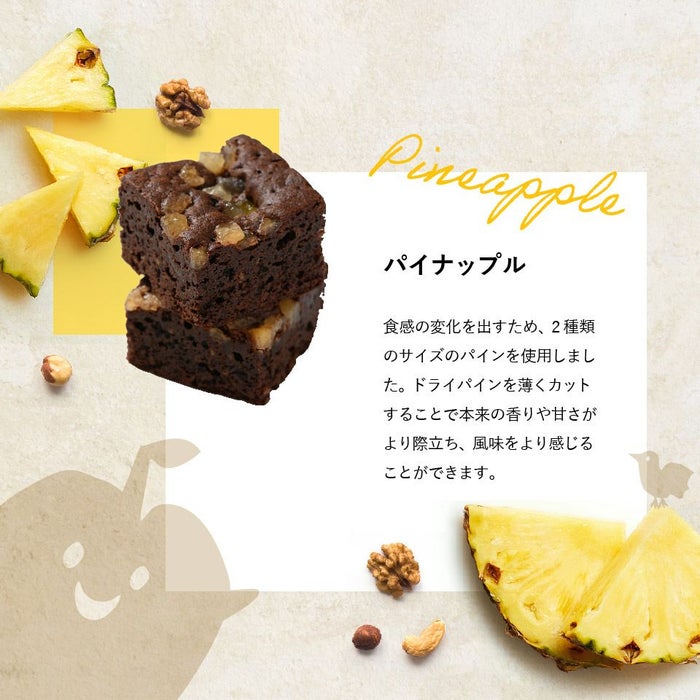 ホシフルーツ ナッツとドライフルーツの贅沢ブラウニーテトラBOX パイナップル