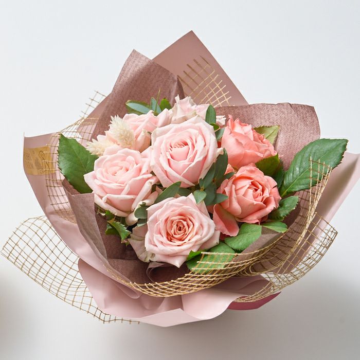 ホシフルーツ_メロンと薔薇のギフトセット_花と実の極み きらら星　静岡県産アールスメロン＆そのまま飾れる薔薇アレンジメントスイート