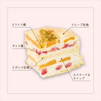 ホシフルーツ_桃と苺のミルクレープ　Kasane