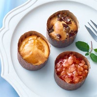 ホシフルーツのマロン・オレンジ・ミックスフルーツのカップケーキ_ホシファーム フリルブーケ８本＆ホシフルーツ煌めき果実のカップケーキ