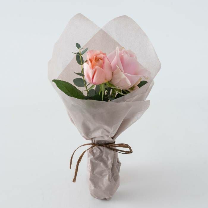 バラ２本のミニブーケ