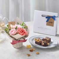 ミニアレンジメントスイート＆ホシフルーツ贅沢ブラウニー３個