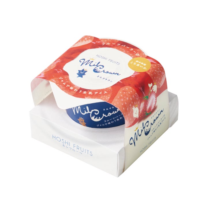 フルーツパーラーのジャムで味わう生乳アイス　ミルクラウン　６個